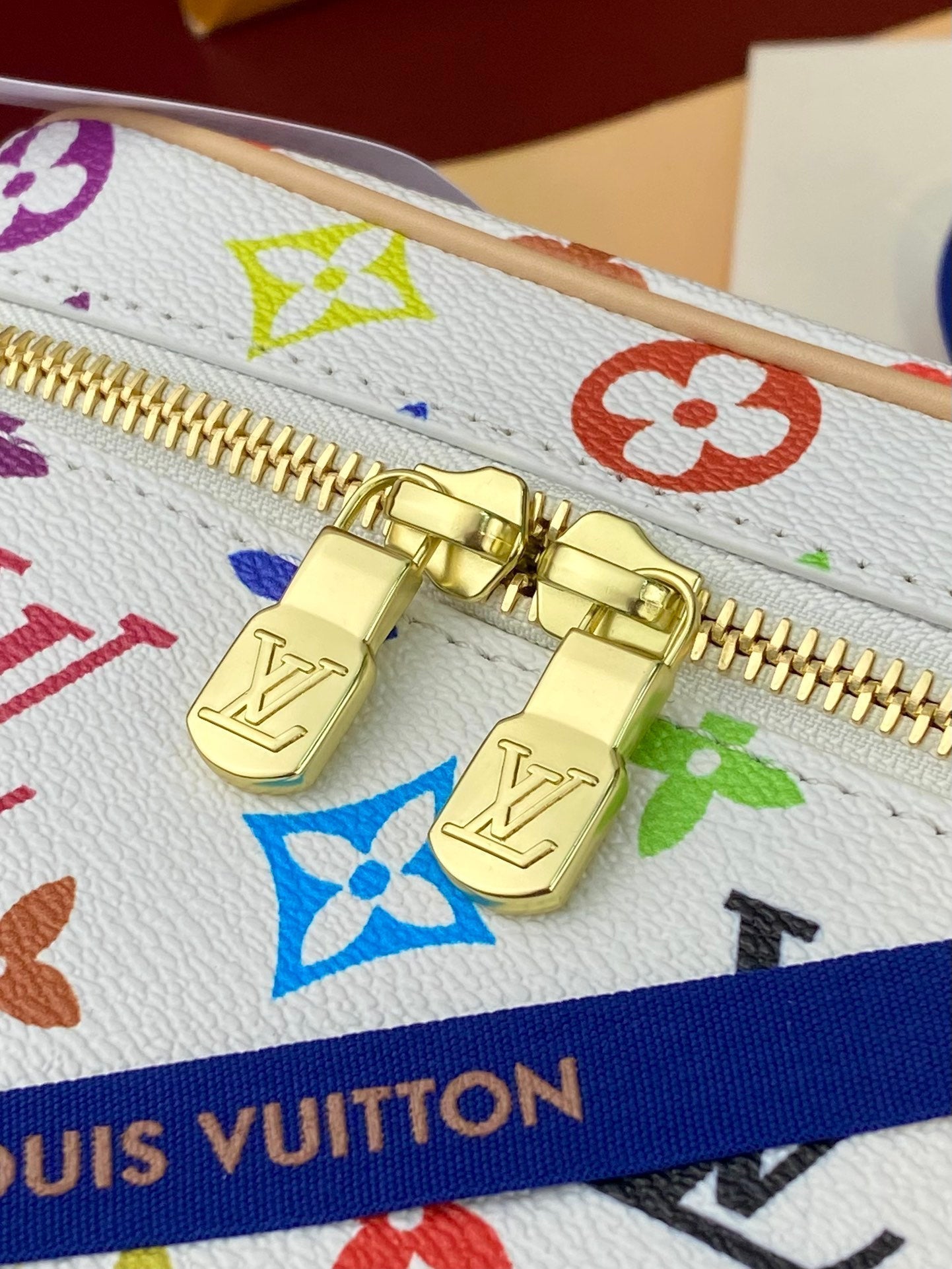 LOUIS VUITTON NICE BB 20 IN MULTICOLOR MONOGRAM CANVAS GOLD ZIPPER