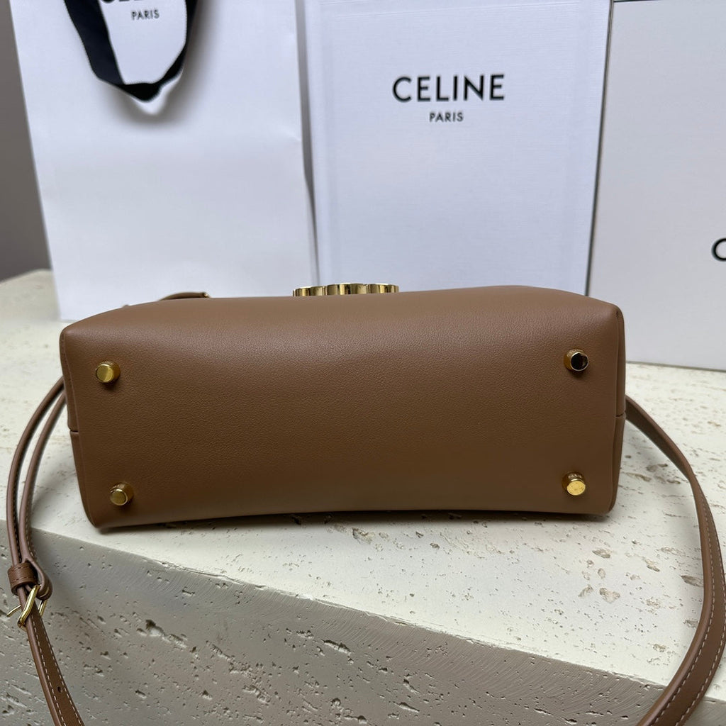 CELINE NINO TEEN MEDIUM 25 BAG IN CHOCOLATE BROWN SOLF CALFSKIN