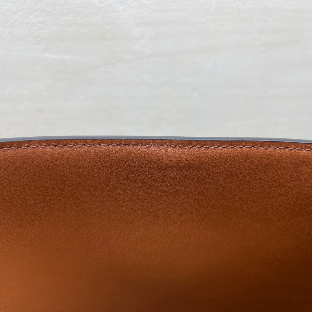 CELINE MINI 19 LOUISE BAG IN BRONZE BROWN SMOOTH CALFSKIN