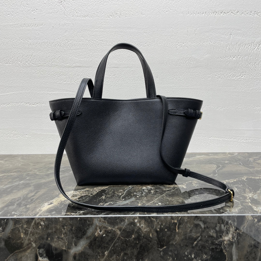 CELINE MINI CABAS ANAÏS CUIR TRIOMPHE 21 IN BLACK GRAINED CALFSKIN
