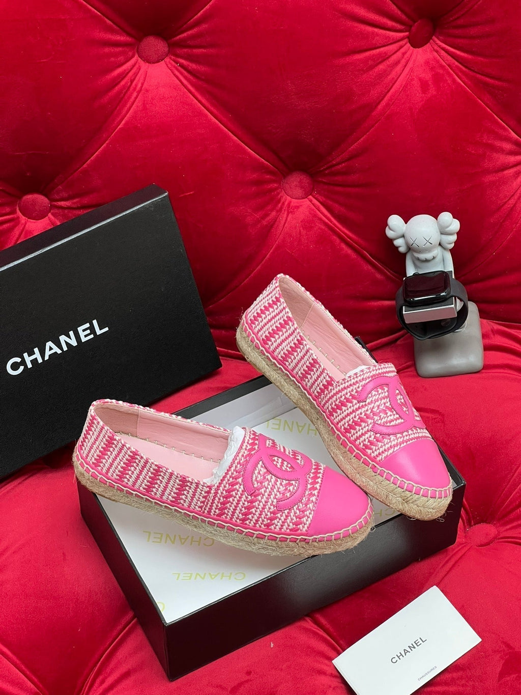 CHANEL LOAFERS IN LIGHT PINK LAMBSKIN