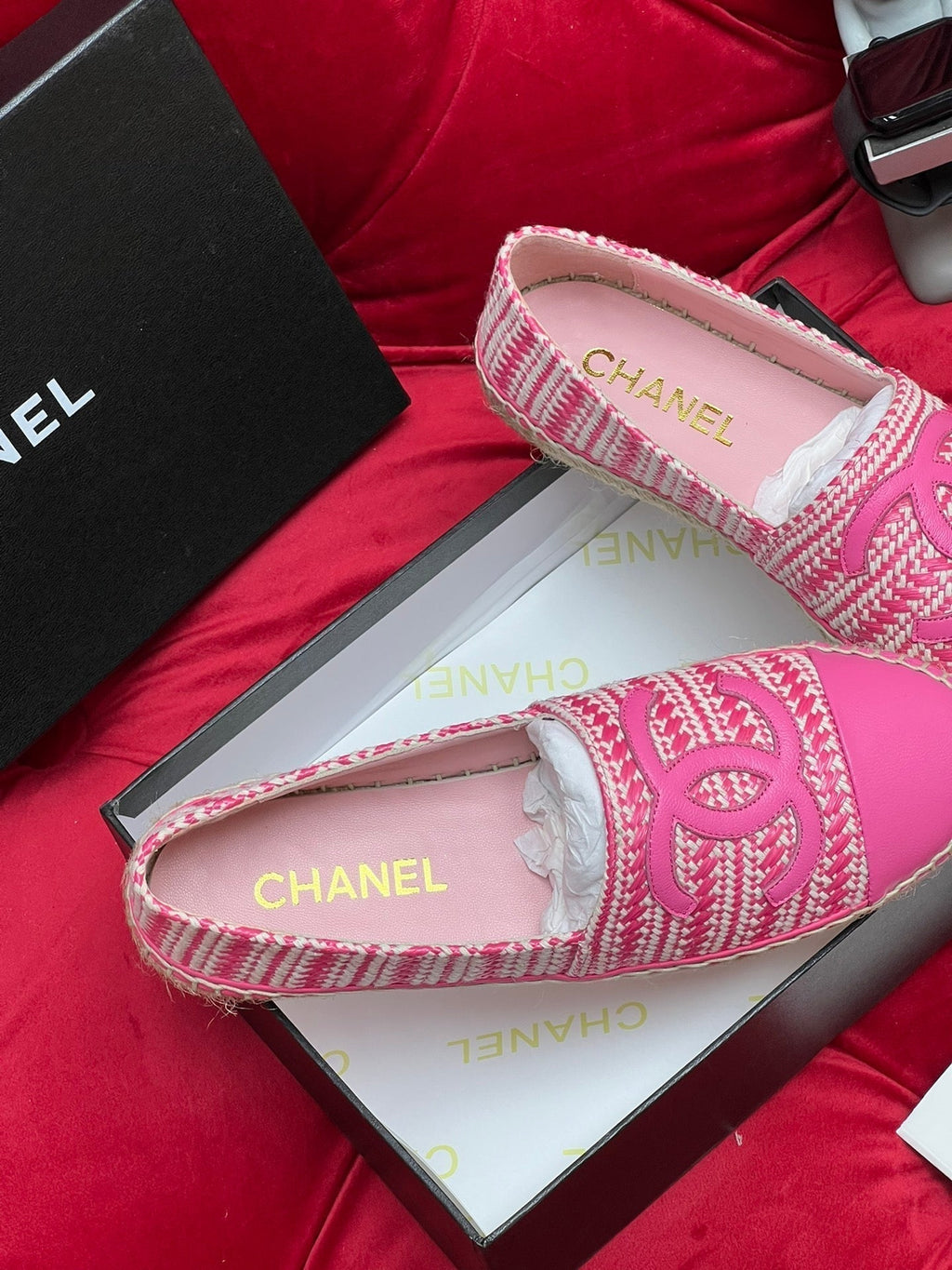 CHANEL LOAFERS IN LIGHT PINK LAMBSKIN