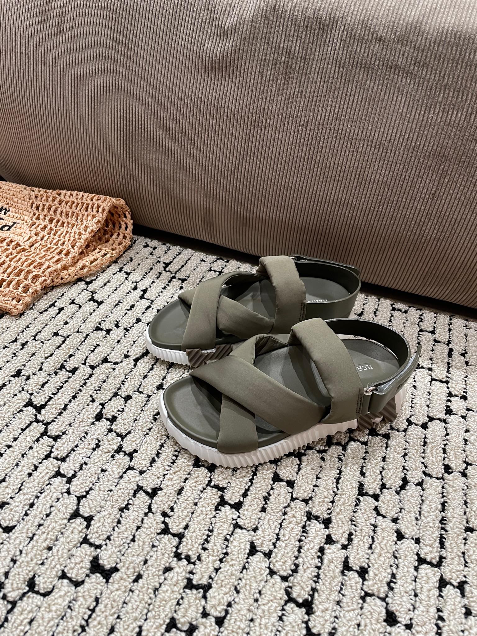 HERMES ELECTRIC SANDAL SHADOW CALFSKIN