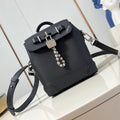 LOUIS VUITTON STEAMER 20 IN BLACK CALFSKIN SILVER HARDWARE