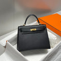 HERMES KELLY 25CM IN NOIR EPSOM CALFSKIN GOLD HARDWARE