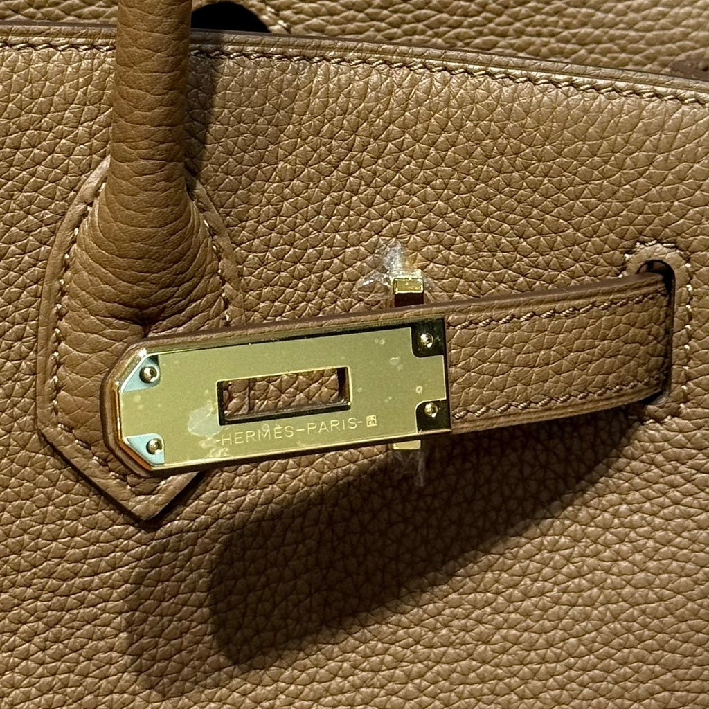 HERMES 25S  BIRKIN 30 IN DARK BROWN CALFSKIN GOLD HARDWARE