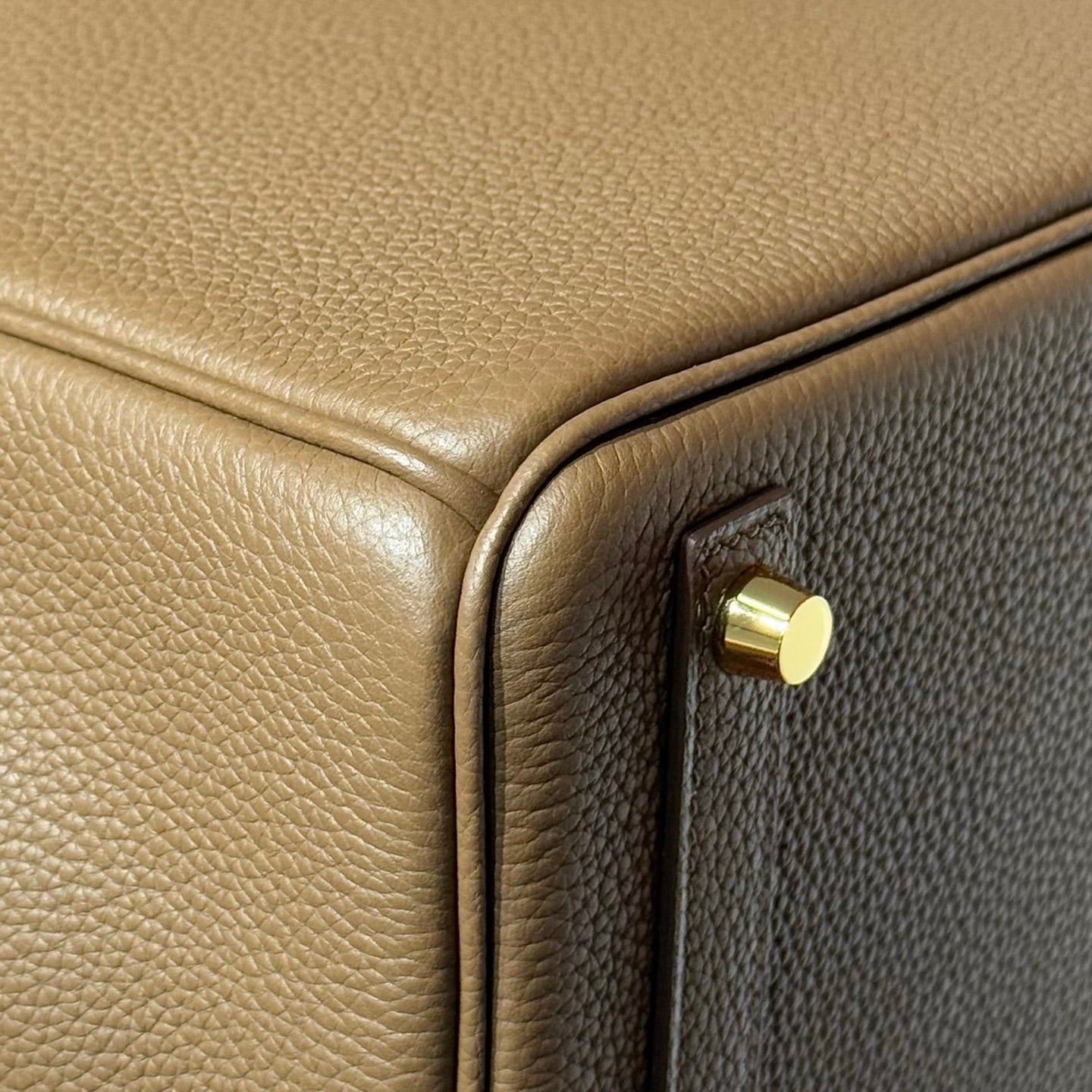 HERMES 25S  BIRKIN 25 IN DARK BROWN CALFSKIN GOLD HARDWARE