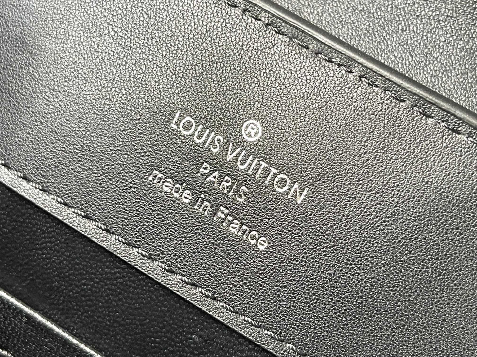 LOUIS VUITTON CAPUCINES EAST-WEST 30 IN BLACK SHEEPSKIN CRYSTAL AND SILVER HARDWARE