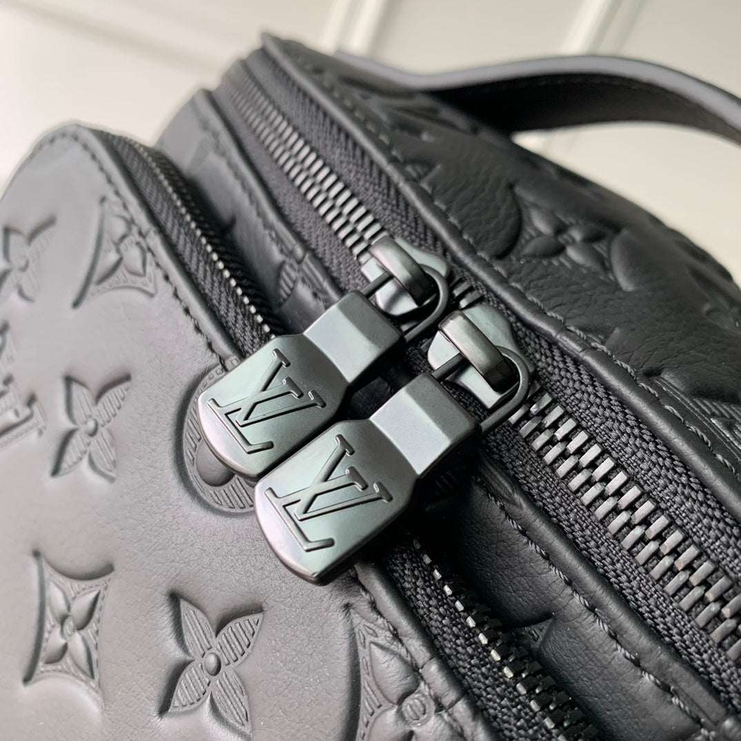 LOUIS VUITTON RUSH BUMBAG 30 IN BLACK MONOGRAM SHADOW CALFSKIN