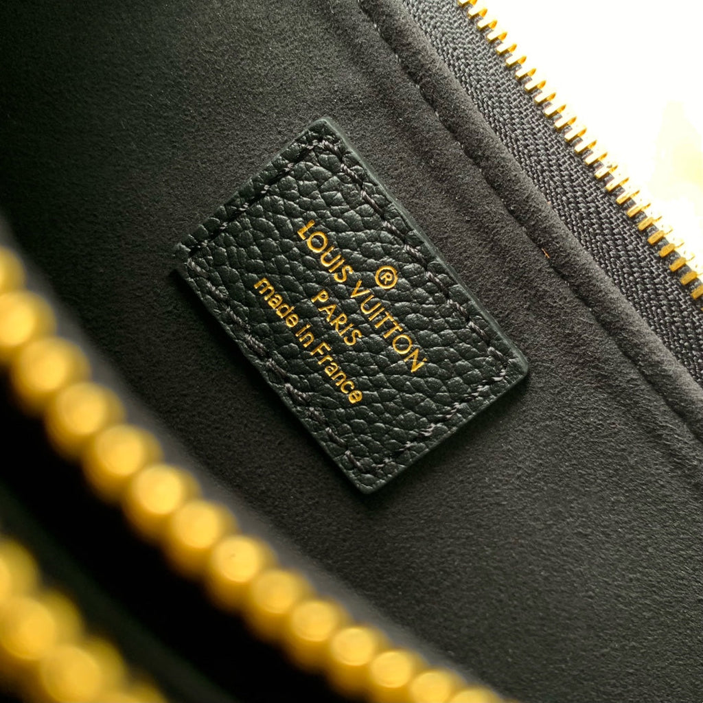LOUIS VUITTON LIV POCHETTE BAG 24 IN BLACK MONOGRAM EMPREINTE LEATHER