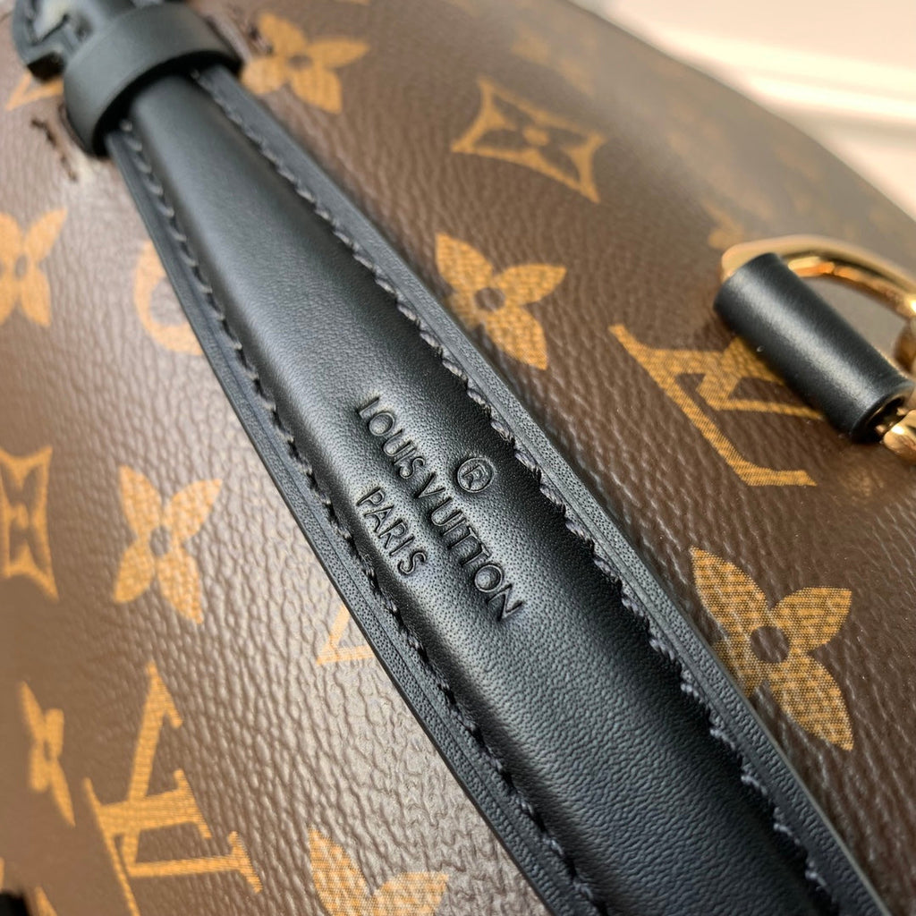 LOUIS VUITTON POCHETTE MÉTIS 20 IN BROWN MONOGRAM AND MONOGRAM REVERSE CANVAS GOLD BUCKLE