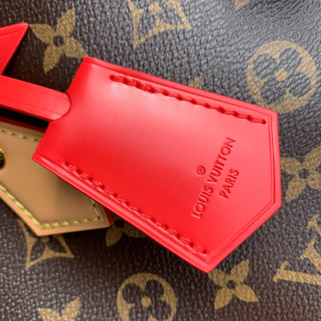 LOUIS VUITTON SPEEDY 30 SOFT CRAFTY IN BROWN MONOGRAM CALFSKIN RED TAG