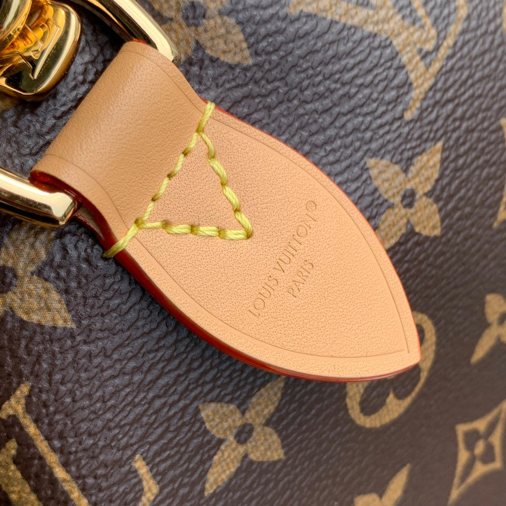 LOUIS VUITTON SPEEDY 30 SOFT CRAFTY IN BROWN MONOGRAM CALFSKIN RED TAG