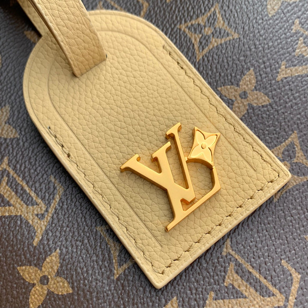 LOUIS VUITTON OUTDOOR BACKPACK 44 IN BEIGE CALFSKIN AND BROWN MONOGRAM CANVAS