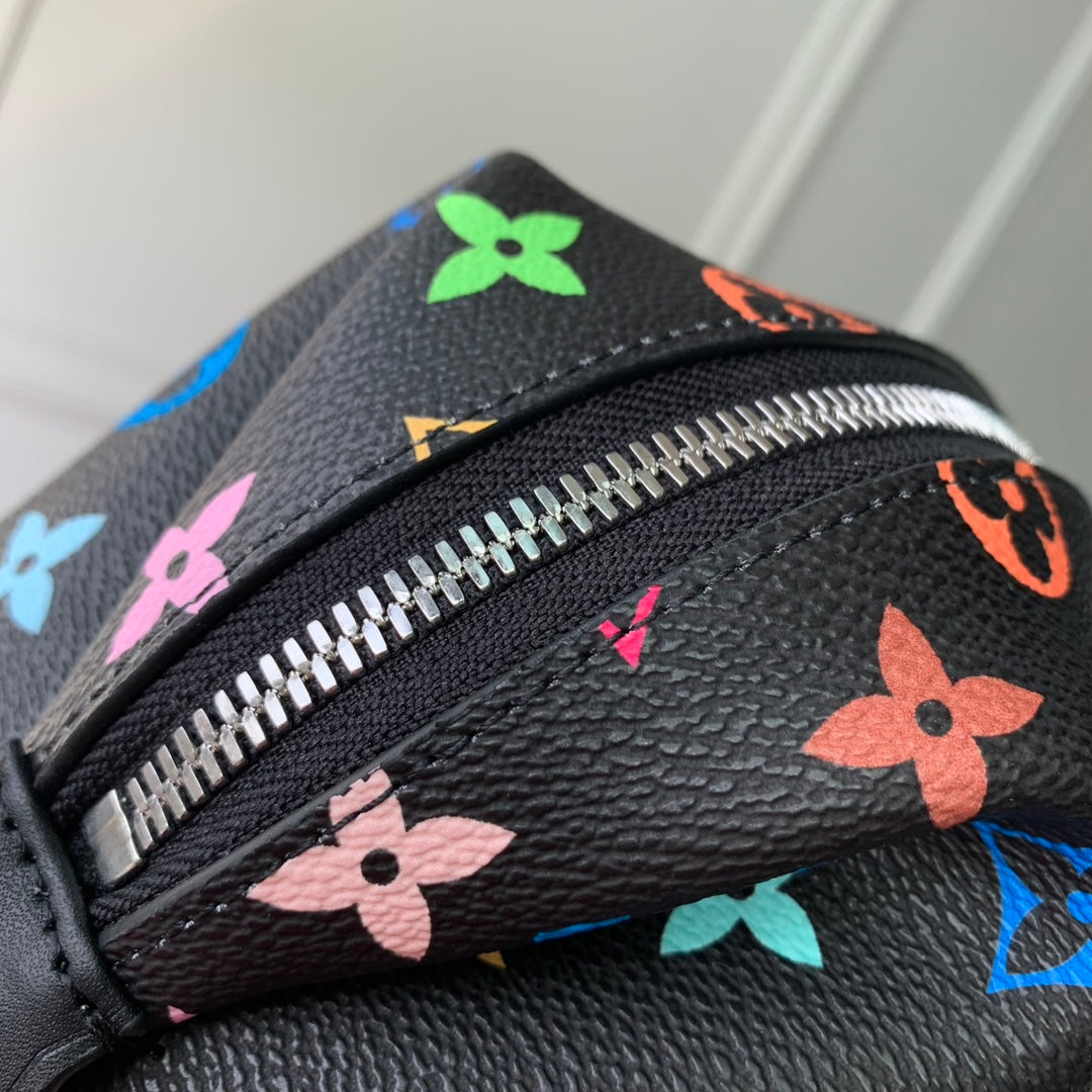LOUIS VUITTON COSMETIC POUCH GM 27 IN COLORFUL MONOGRAM CANVAS