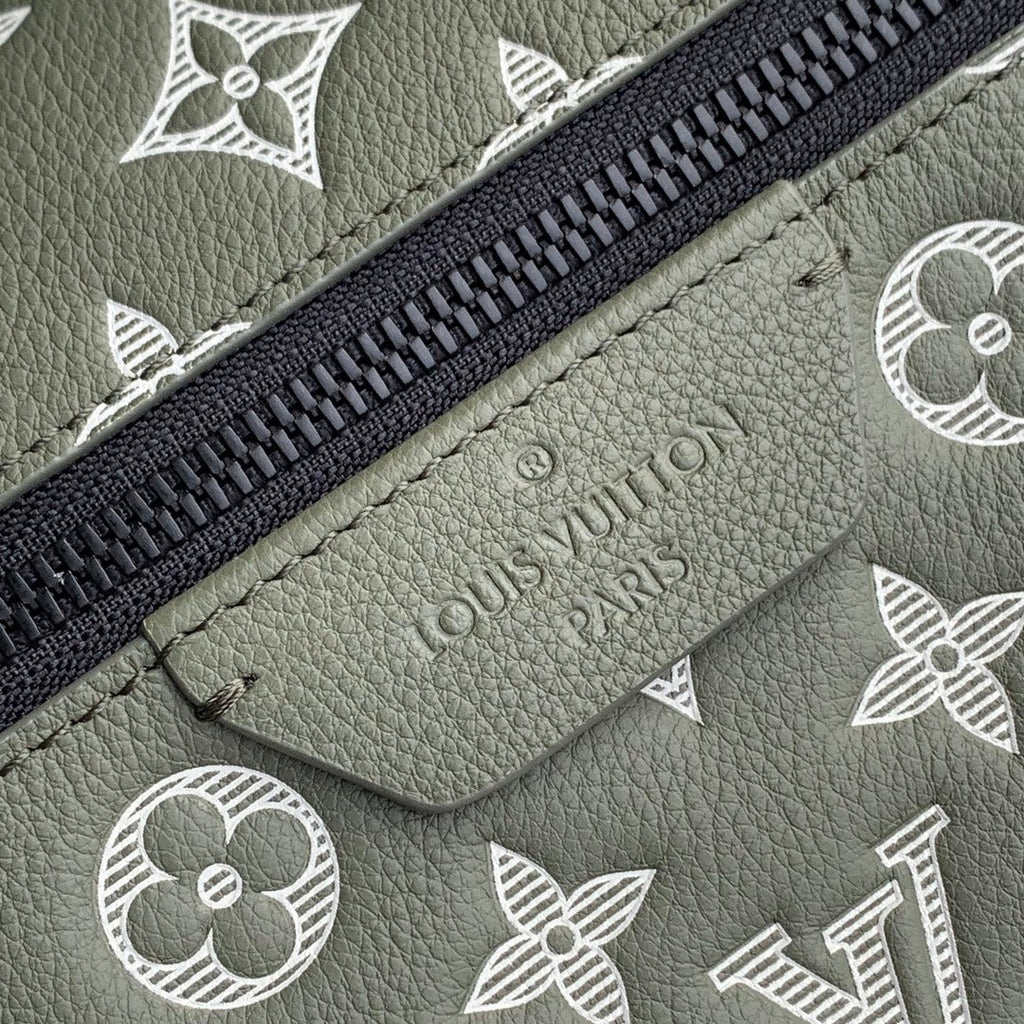 LOUIS VUITTON DISCOVERY PM BACKPACK 38 IN OLIVE GREEN MONOGRAM LAMBSKIN