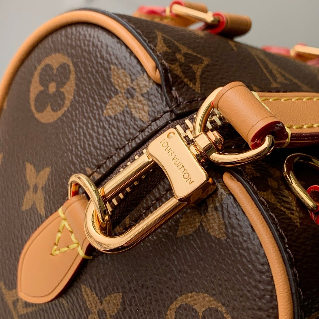 LOUIS VUITTON NANO SPEEDY DATING 18 IN BROWN COATED CANVAS GOLD HARDWARE