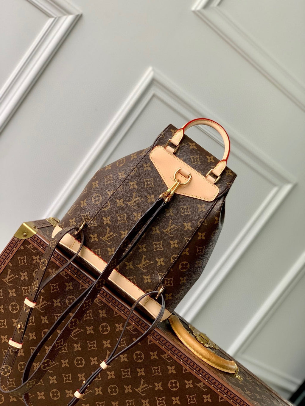LOUIS VUITTON MONTSOURIS BACKPACK PM 30 IN BROWN MONOGRAM CANVAS