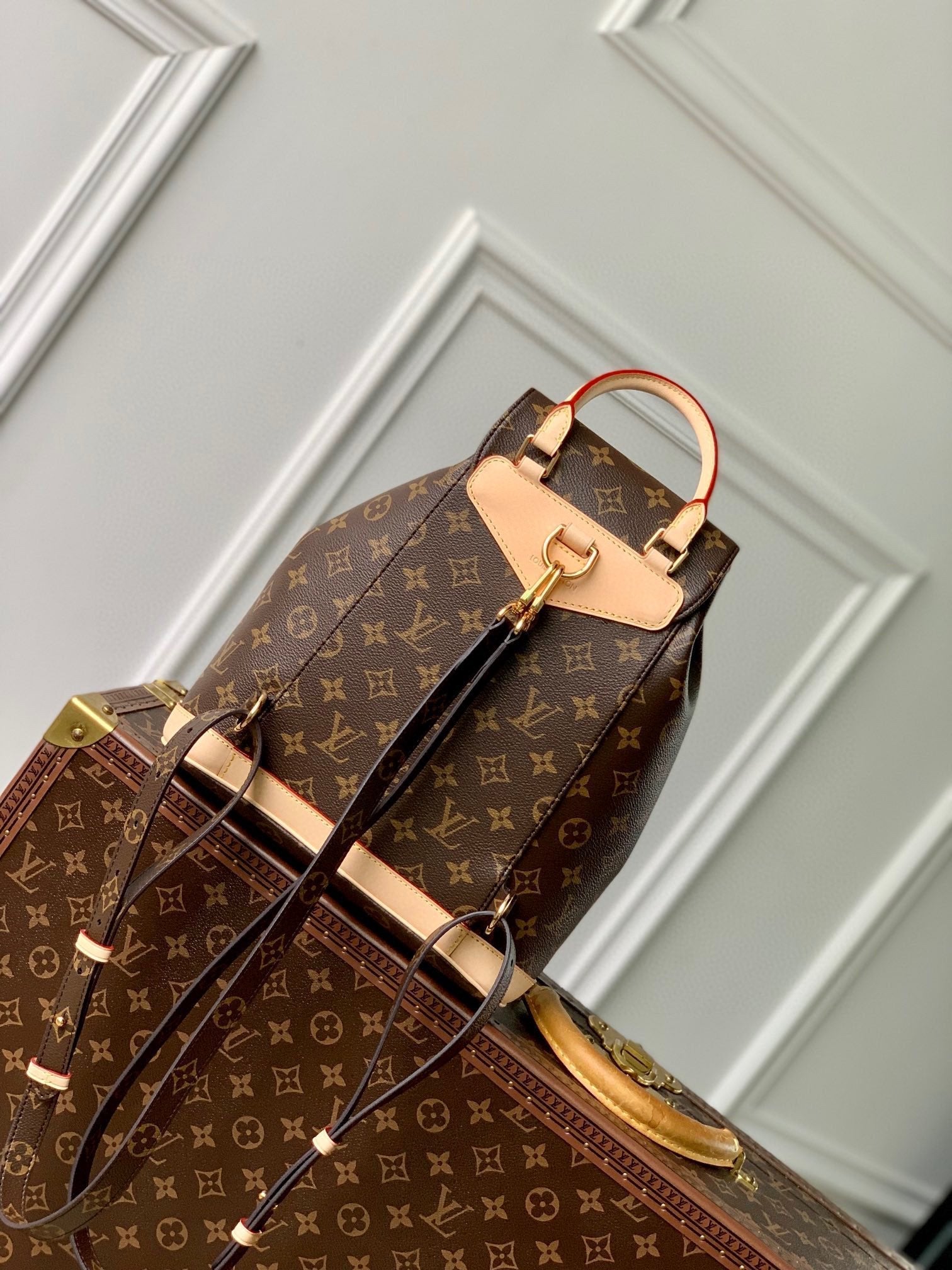 LOUIS VUITTON MONTSOURIS BACKPACK PM 30 IN BROWN MONOGRAM CANVAS