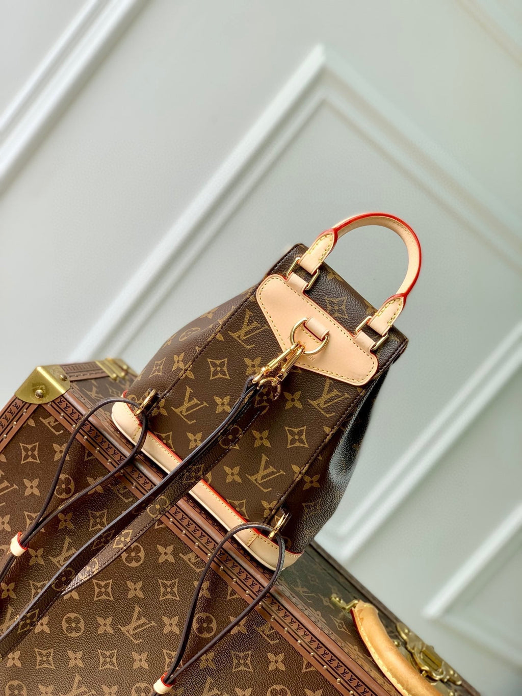 LOUIS VUITTON MONTSOURIS MINI BACKPACK 25 IN BROWN MONOGRAM CANVAS
