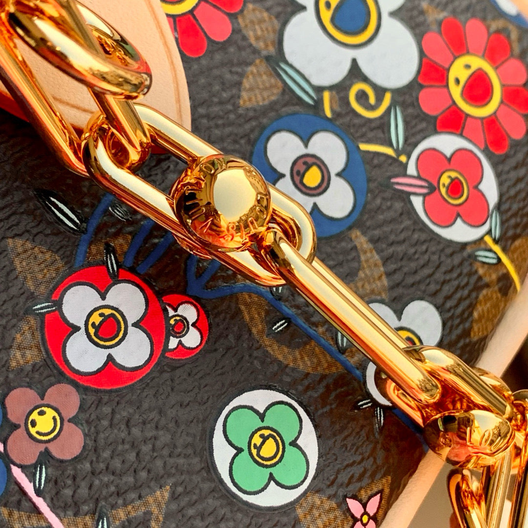 LOUIS VUITTON SPEEDY BANDOULIÈRE 20 BAG IN MULTICOLOR FLORAL CANVAS