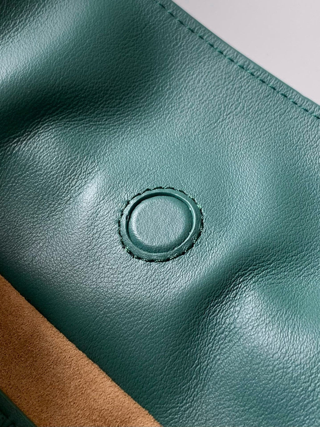 LOEWE 25S LARGE FLAMENCO CLUTCH BAG 30 IN DEEP TEAL CALFSKIN