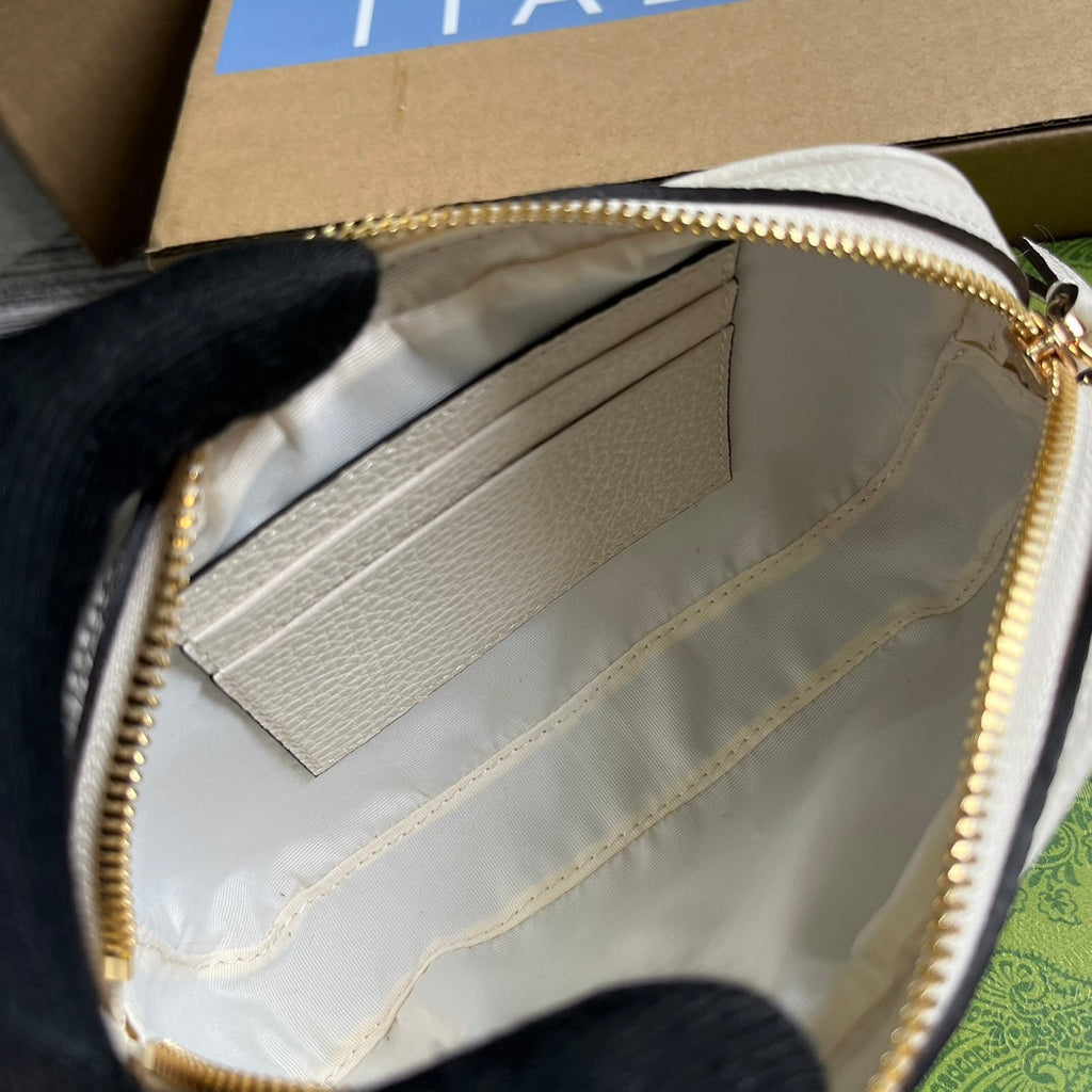 GUCCI MARMONT MINI 18 BAG IN WHITE CALFSKIN