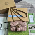 GUCCI MARMONT SMALL 22 BAG IN HOT PINK LAMBSKIN