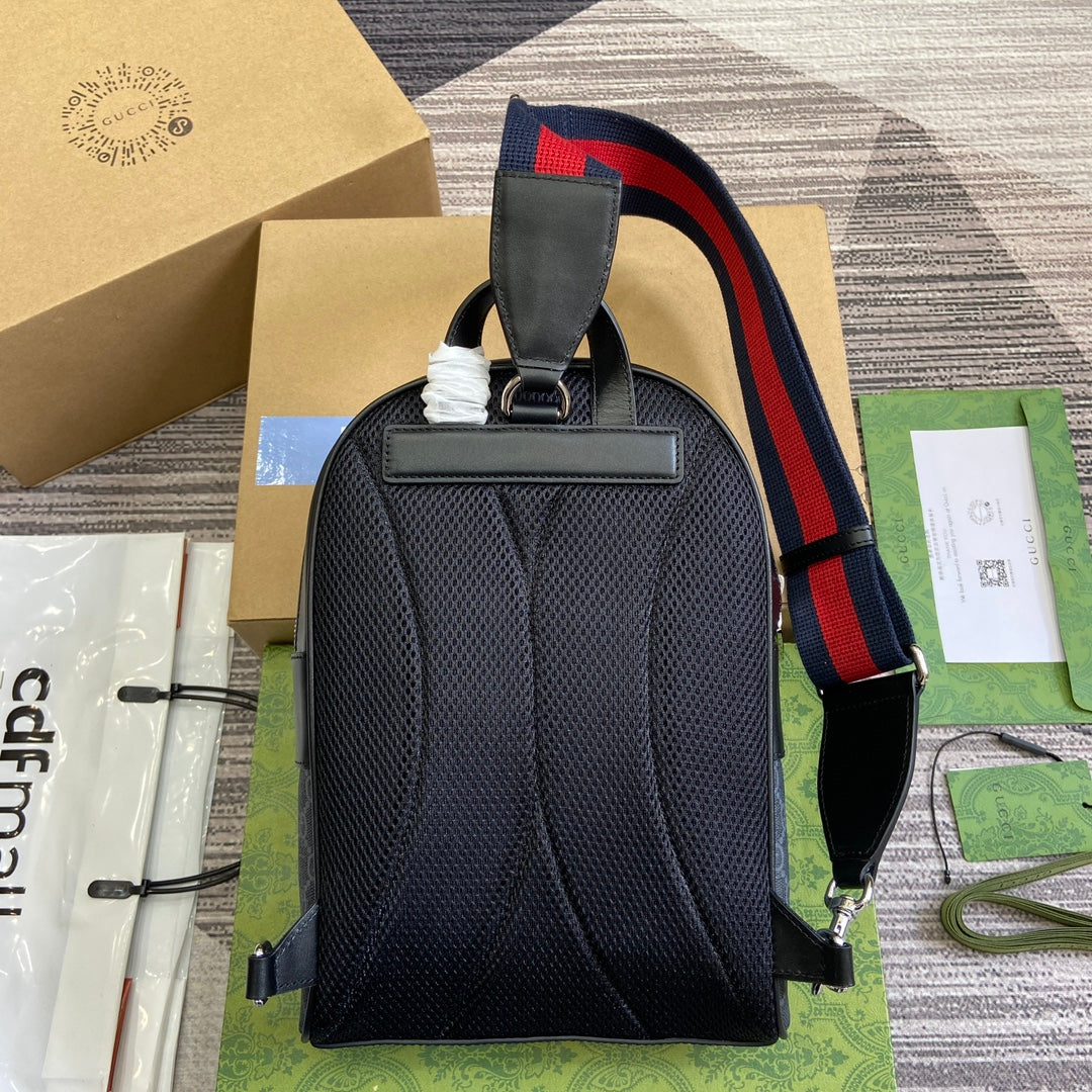 GUCCI CROSS-BODY BAG 29 BLACK CANVAS