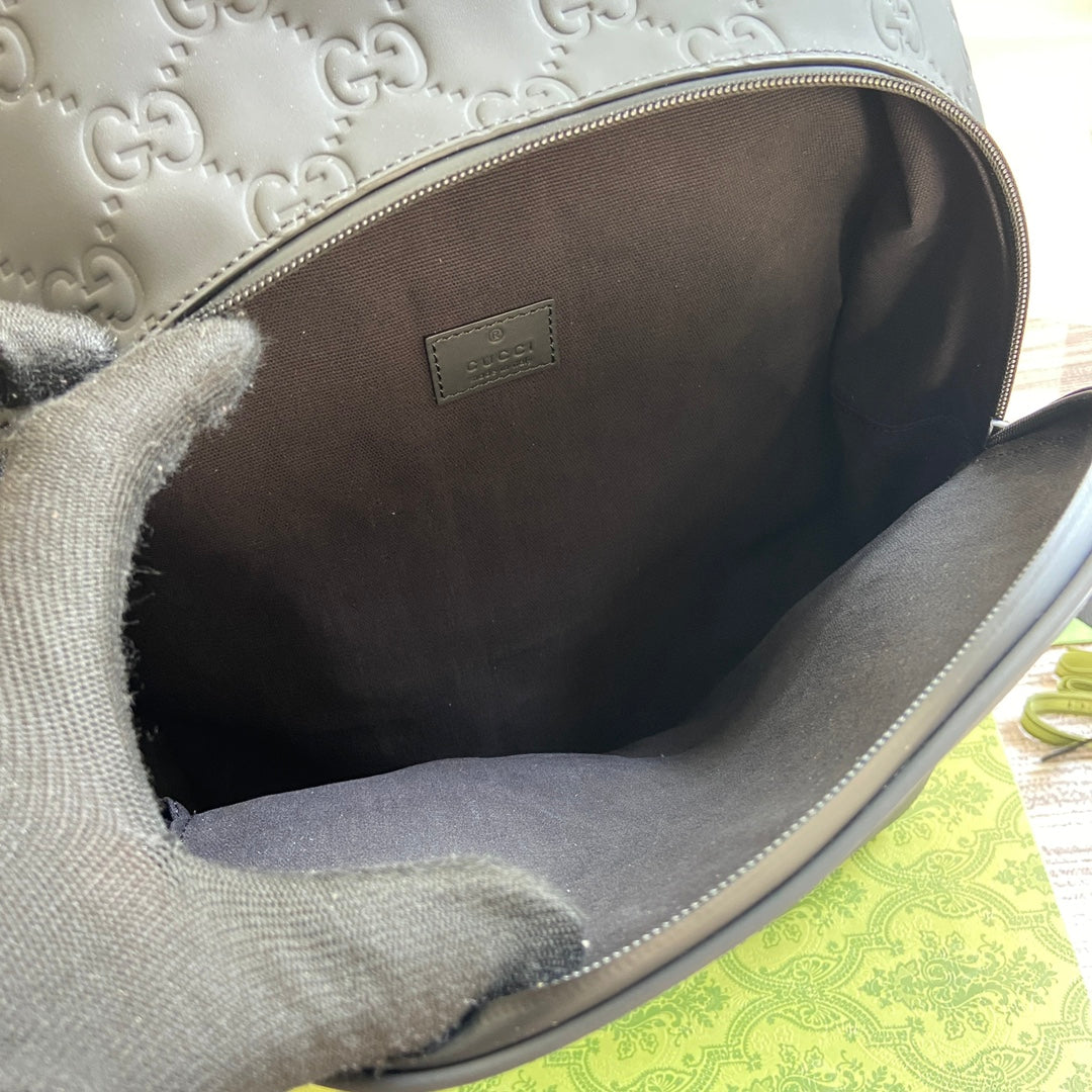 GUCCI BACKPACK 34 IN BLACK CALFSKIN