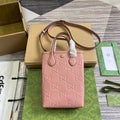 GUCCI 20 SUPER MINI BAG WITH STRAP IN LIGHT PINK CALFSKIN