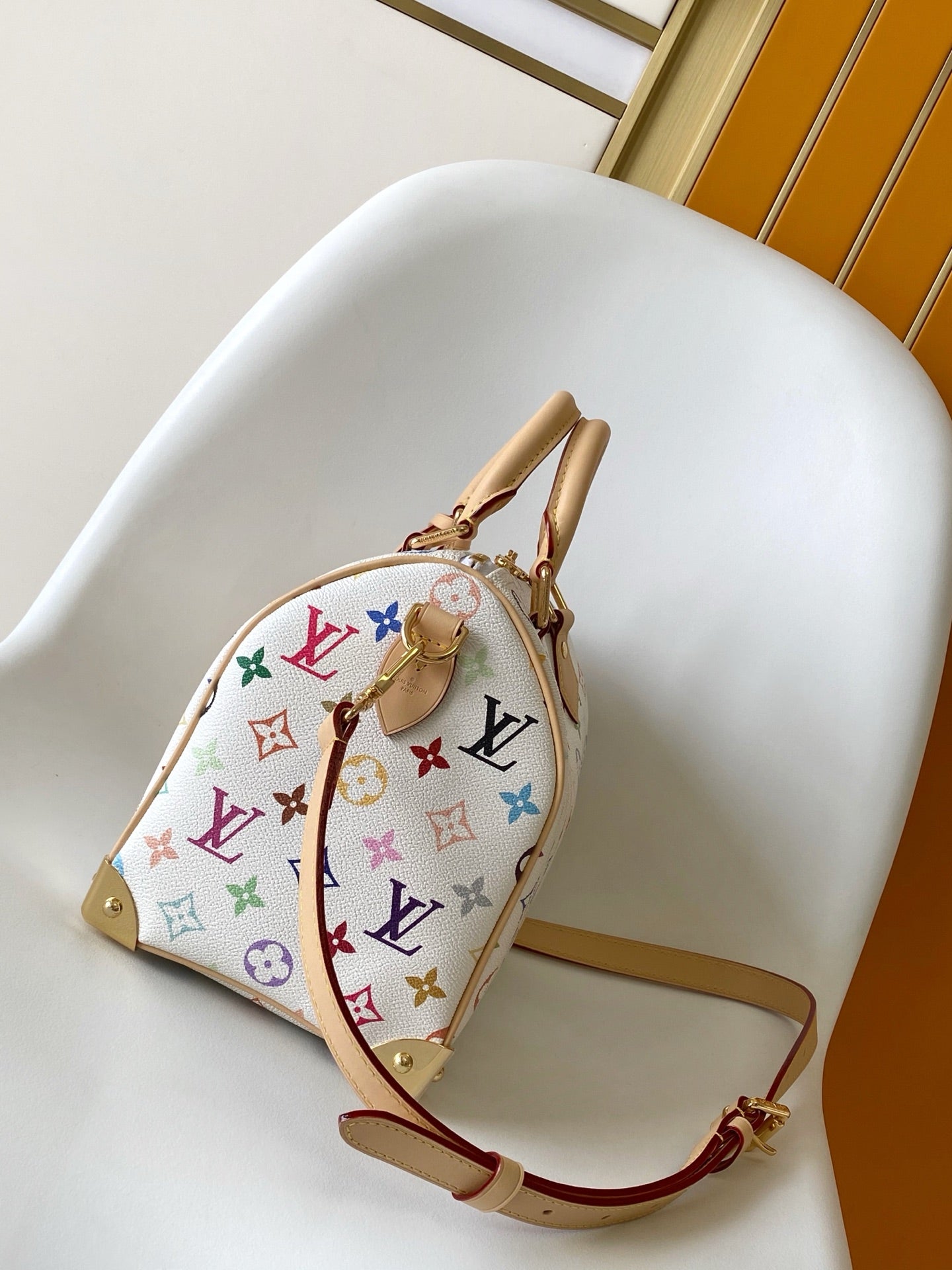 LOUIS VUITTON SPEEDY BANDOULIÈRE BAG 25 IN MULTICOLOR MONOGRAM CANVAS