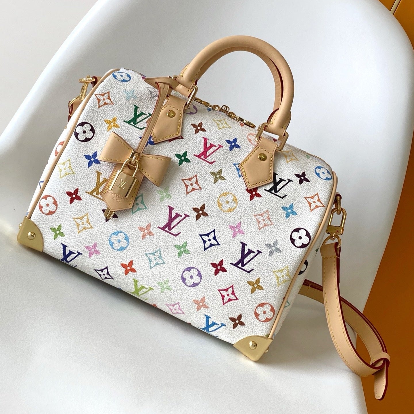 LOUIS VUITTON SPEEDY BANDOULIÈRE BAG 25 IN MULTICOLOR MONOGRAM CANVAS