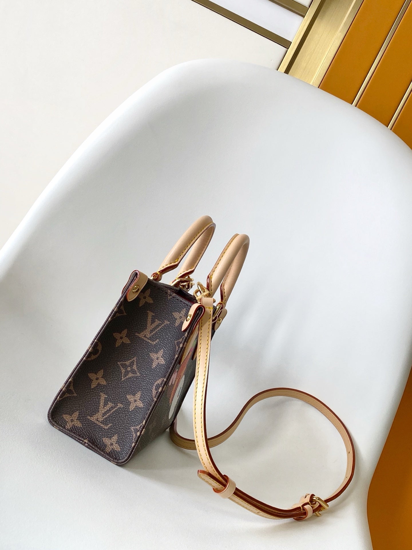 LOUIS VUITTON PANDA ONTHEGO BAG 18 IN BROWN MONOGRAM COATED CANVAS