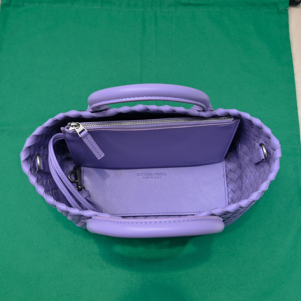 BOTTEGA VENETA Mini Cabat 20cm Purple Lambskin Ghw