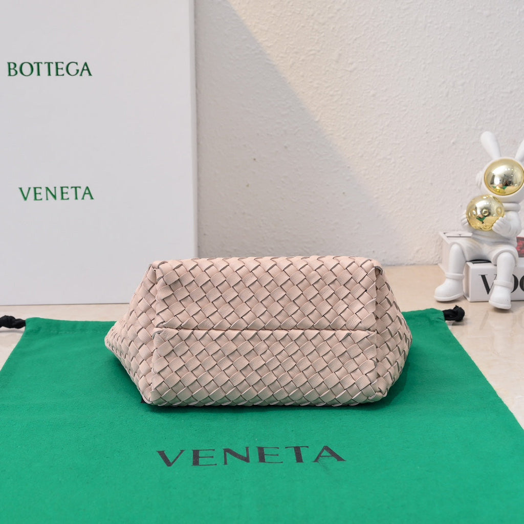 BOTTEGA VENETA Mini Cabat 20cm Beige Lambskin Ghw
