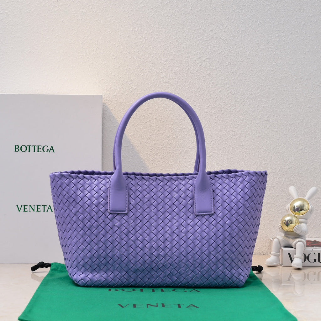 BOTTEGA VENETA Large Cabat 45cm Purple Lambskin Ghw