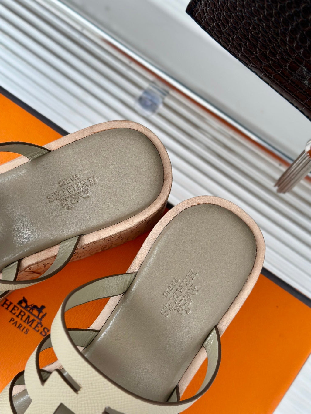 HERMES ISABELLA SANDAL TORTILLA CALFSKIN