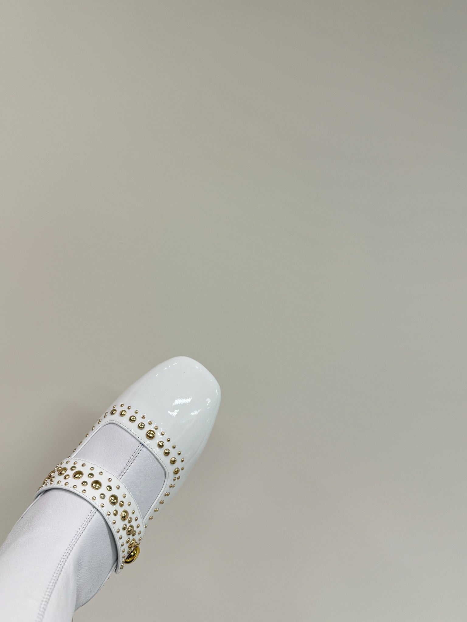 DIOR BELLE-D HEELED BOOT WHITE PATENT CALFSKIN