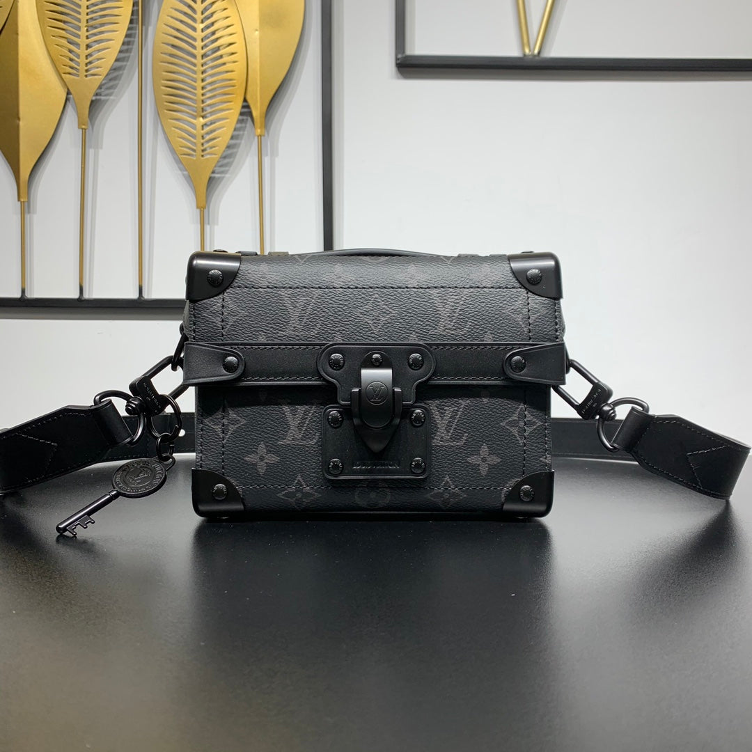 LOUIS VUITTON SOUL TRUNK 19 IN BLACK MONOGRAM ECLIPSE CANVAS