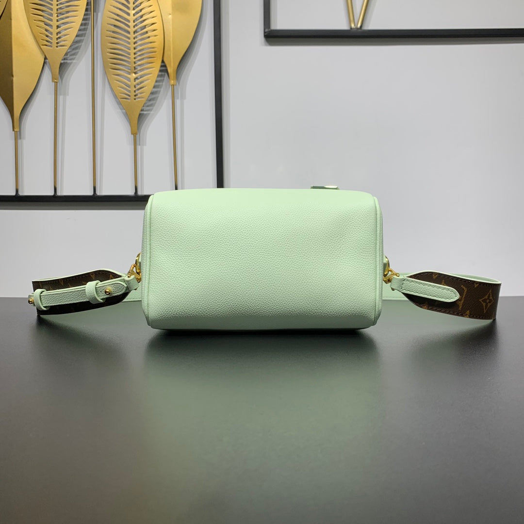 LOUIS VUITTON SPEEDY 18 IN PASTEL GREEN CALFSKIN GOLD HARDWARE