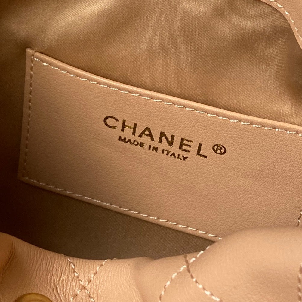 CHANEL 25S HOBO BAG 32 IN WARM SAND BEIGE LAMBSKIN