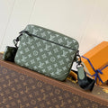 LOUIS VUITTON TRIO MESSENGER BAG 25 IN GREEN MONOGRAM SHADOW CALFSKIN