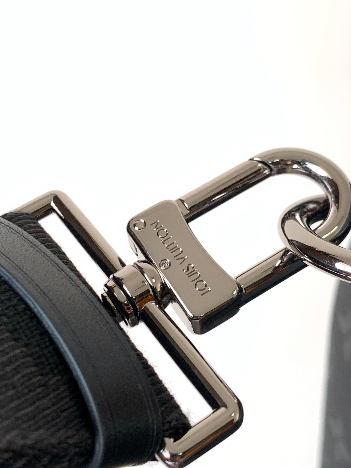 LOUIS VUITTON LV 25S KEEPALL 45 WITH SHOULDER STRAP IN BLACK ORANGE COATED MONOGRAM ECLIPSE CANVAS AND CALFSKIN