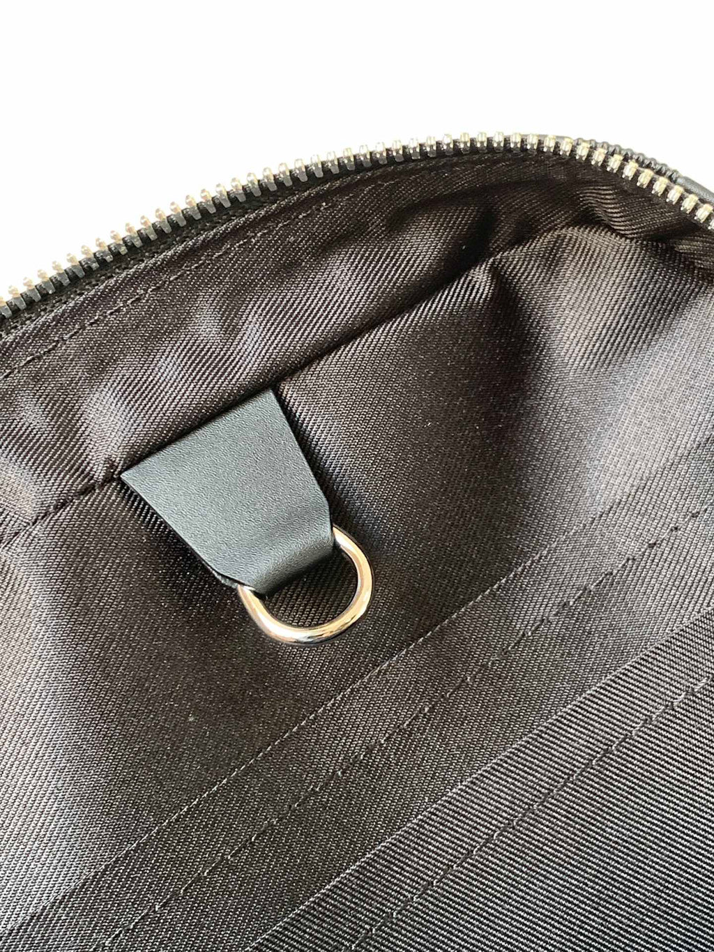 LOUIS VUITTON LV 25S PORTE- DOCUMENTS VOYAGE 41 IN BLACK EMBOSSED DAMIER INFINI CALFSKIN