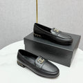 CHANEL LOAFER 25S IN BLACK LAMBSKIN WITH GOLD HARDWARE