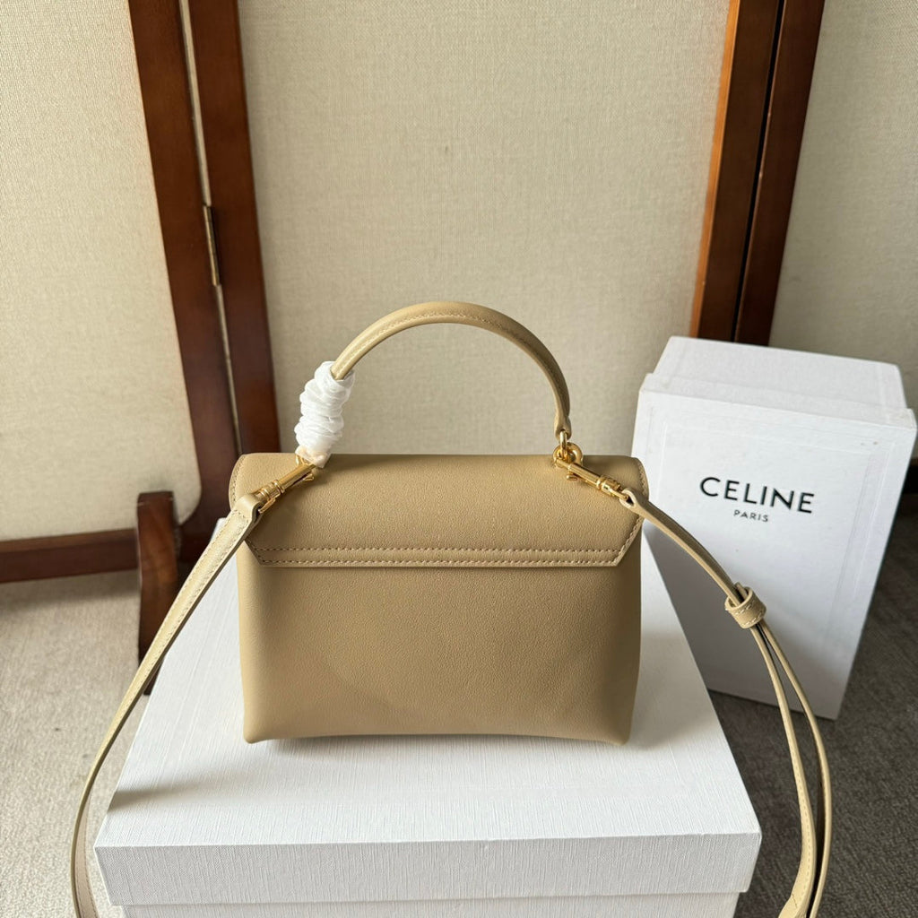 CELINE TEEN NINO BAG 20 IN PARMESEAN YELLOW SOFT CALFSKIN GOLD HARDWARE