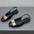 HERMES INNOCENTE SLINGBACK IN BLACK CALFSKIN