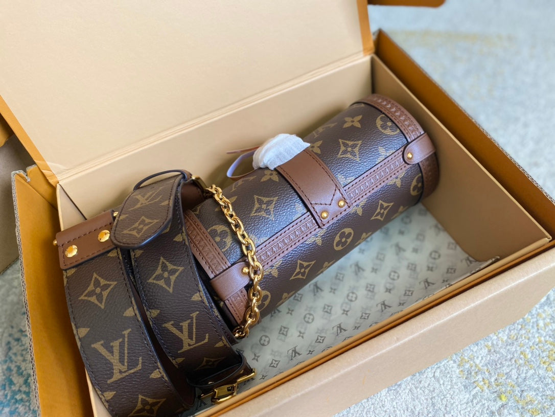 LOUIS VUITTON PAPILLON TRUNK 19 IN BROWN MONOGRAM CANVAS GOLD HARDWARE