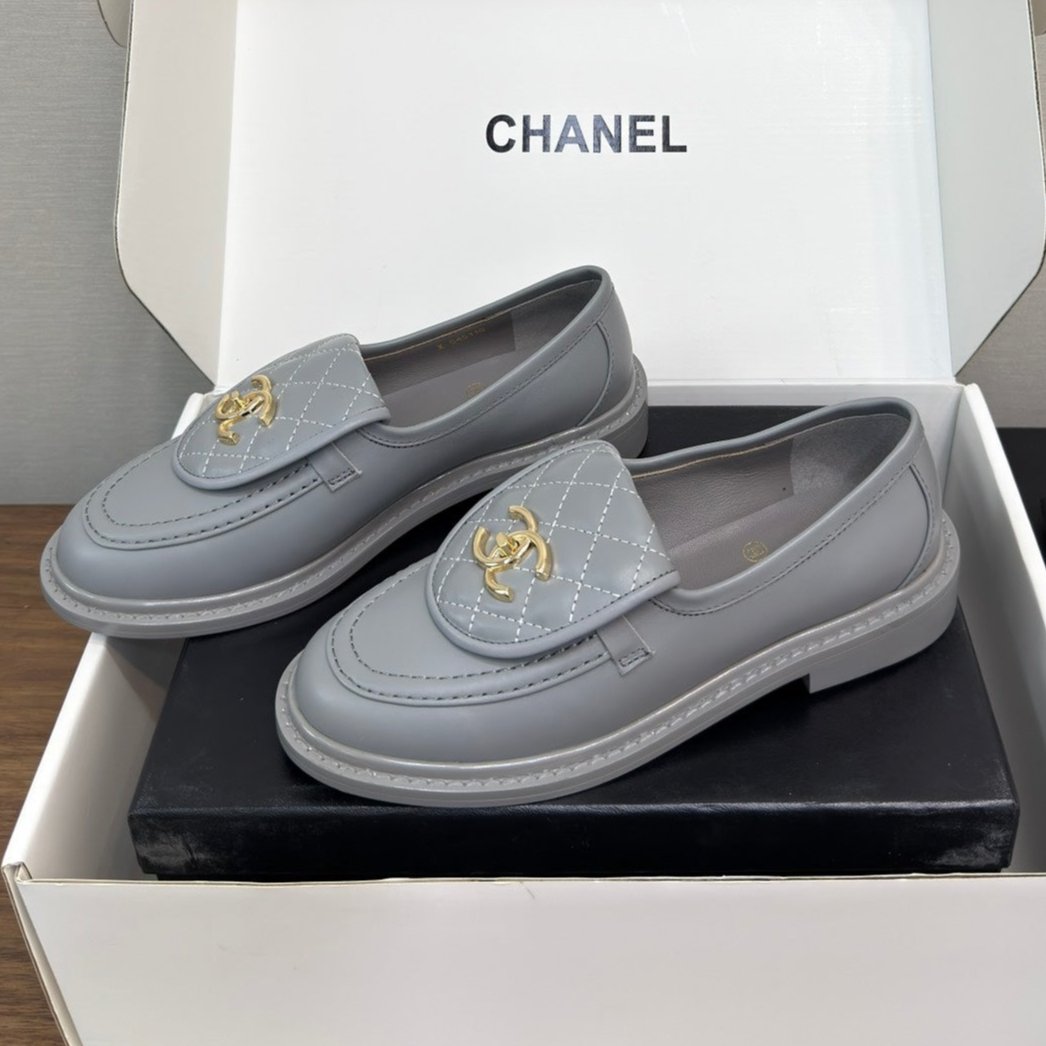 CHANEL MOASIN 2.5 CM IN ASH GRAY PREMIUM LAMBSKIN